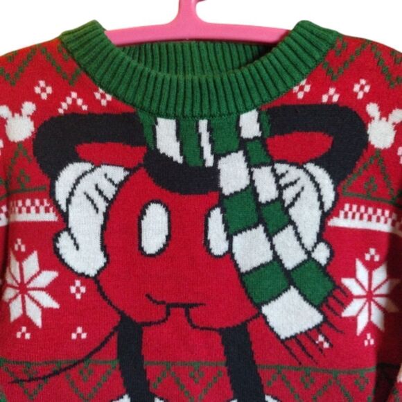 Disney VTG Mickey Mouse Knit Sweater with Printed Fleece Pants Size 12M - Picture 4 of 11